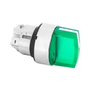 ManHua หัวสําหรับสวิตช์เลือกเรืองแสงสําหรับ XB4 โลหะสีเขียวจับ 2 ตําแหน่ง 22 มม.Universal LED