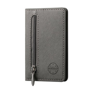 Étui à rabat pour iPhone 16 avec porte-cartes, rangement zippé, antichoc, en cuir PU, portefeuille - Blocage RFID et cadeau - Product Image 1