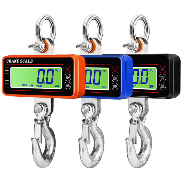 Digital Crane Scale 100kg 200kg Hanging Scale300kg 500kg Weight Scale 1t 1500kg LCD OEM Color Selection Water Proof Crane Scales