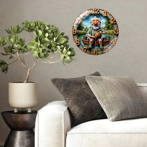 Orologio da Parete in Vetro 30x30cm per Agenzia di Viaggi con <span class=keywords><strong>Mappa</strong></span> dell'Itinerario Personalizzata - Product Image 4