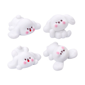 Mignon petit blanc résine chiens ornement Micro paysage amusant bricolage décoration accessoires pour <span class=keywords><strong>jardin</strong></span> bureau voiture Mini pendentif Animal - Product Image 5