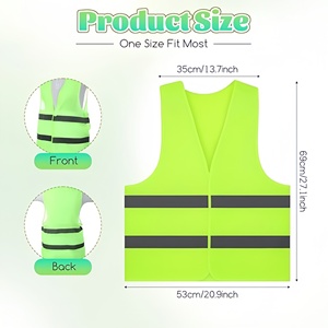 Chaleco de Seguridad con Logotipo Personalizado, Estándar ANSI, Alta Visibilidad, Color Amarillo, para la Marca de Empresas de Construcción y Recuerdos para Clientes VIP - Product Image 2