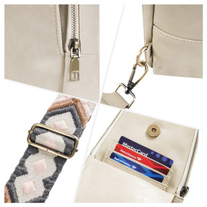 Gepersonaliseerde <span class=keywords><strong>vintage</strong></span> dames stijl luxe PU lederen crossbody sling reistas heuptas voor unisex - Product Image 4