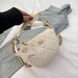 New Diamond Pattern Women's Underarm <b>Bag</b> With Fashionable Star Chain <b>Accessory</b> Shoulder Crossbody <b>Bag</b> For Women Ladies - Product Image 3