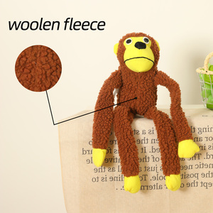 2025 vui vẻ âm thanh sang trọng khỉ con chó Đồ chơi cắn kháng squeaking Câu Đố tương tác Carton Đóng Gói Đồ chơi con chó - Product Image 5