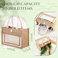 Vente en gros logo imprimé personnalisé écologique réutilisable petit grand bricolage toile cadeaux de plage shopping toile de jute sac de jute sacs fourre-tout en jute