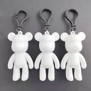 Manufacturers Wholesale Fluid Violence Bear Keychain Diy With Handmade Fluid Bear Resin Crafts