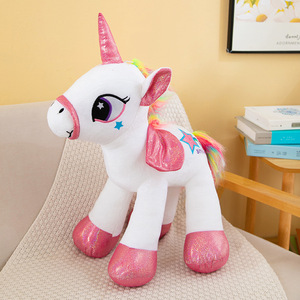 Arcobaleno angelo <span class=keywords><strong>unicorno</strong></span> peluche colorato <span class=keywords><strong>viola</strong></span> giallo bianco rosa <span class=keywords><strong>unicorno</strong></span> peluche peluche all'ingrosso macchina artiglio - Product Image 5