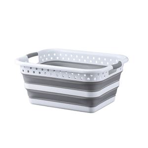 Panier à linge en plastique pliable et mural de grande taille Panier de nettoyage ménager pour le rangement des vêtements sales Panier de salle de bain - Product Image 1