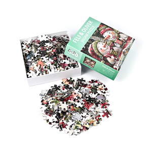 Casse-tête professionnel personnalisé de 1000 <span class=keywords><strong>pièces</strong></span> sur le thème de Noël Casse-tête en papier jouet éducatif unisexe - Product Image 2