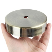 Accessoires d'éclairage DIY Plaque de plafond Suspension Lustre Disque Métal Placage Noir Or Chrome Ventouse Plateau épaissi Base