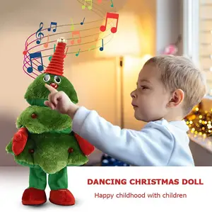 전기 노래와 춤 크리스마스 트리 플러시 장난감