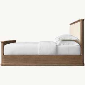 Cama de Plataforma de Madera Maciza Tallada a Mano de Alta Calidad y Lujo Estilo Americano Moderno, Tamaño King/Queen, para Dormitorio, Muebles para el Hogar, Personalizable - Product Image 2