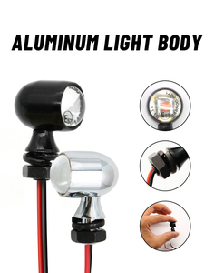 E-MARK rất nhỏ độ sáng cao xe máy mini LED tín hiệu rẽ chỉ số ánh sáng điện xe máy xe tay ga blinker - Product Image 4