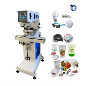 Recommend Contact Lenses 2 Color Ink Cup Manual Pad Printer Perfume/Lighter Logo Golf Tee Pad Printing Machine