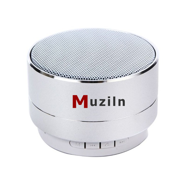 A10 Outdoor Portable Mini Aluminium Wireless BT Speaker with LED Lights 3W Output Power Voice Control Home Use Supports TF/FM
