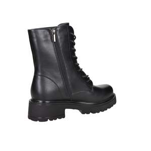 Bottines pour filles 4Us Paciotti 4BX119 en cuir noir à lacets style plateforme - Product Image 4