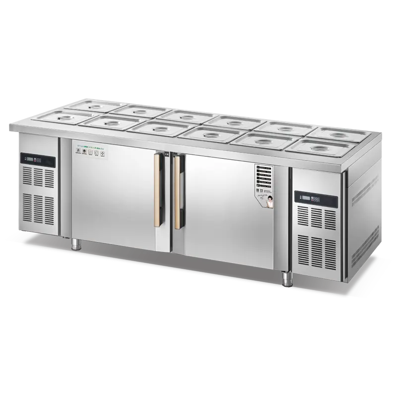 Yüksek kaliteli sürdürülebilir kullanım salata tezgah soğutma ekipmanları tezgah salata buzdolabı için otel restoran