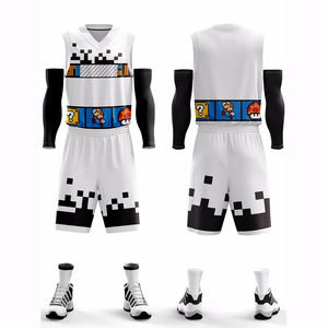 الأوروبية كلية إرتداد كرة السلة تي شيرتات جيرسي قمم التمويه زي كرة السلة شعار مخصص بسعر الجملة زي - Product Image 3