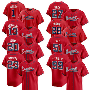 Camiseta de Béisbol Personalizada de los Atlanta Braves de la Liga Americana 2026 - Uniforme Masculino con Logotipo Bordado e Impreso - Product Image 1