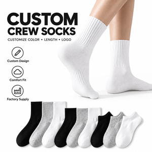 Chaussettes en coton pour hommes sur mesure en gros, disponibles en différentes couleurs et motifs, de haute qualité, respirantes, pour le sport et les occasions décontractées - Product Image 1