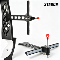 STARCN T-Style Viseur à Pince Unique Réglable 4 Directions en Métal pour Arcs Classiques – Idéal pour les Débutants et les Compétitions