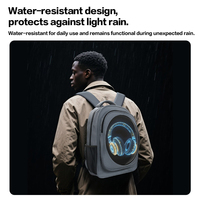 Layar LED Tas Ransel Kipas Hologram 3D, Layar Transparan Full HD, Panel Signage Digital untuk Periklanan, Tampilan Ultra Jernih