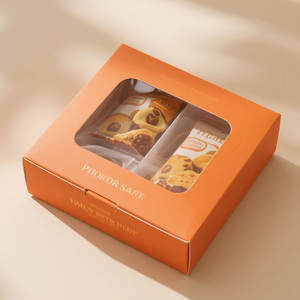 Scatola di cioccolato per Cupcake con finestra trasparente per dolci da Dessert scatola per dolci da asporto con inserti da forno scatola di carta da asporto - Product Image 4