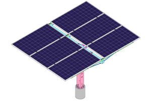 Giá thấp độ cao góc có thể điều chỉnh trục đơn năng lượng mặt trời Tracker gắn kết kép trục năng lượng mặt trời Tracker 5KW - Product Image 2