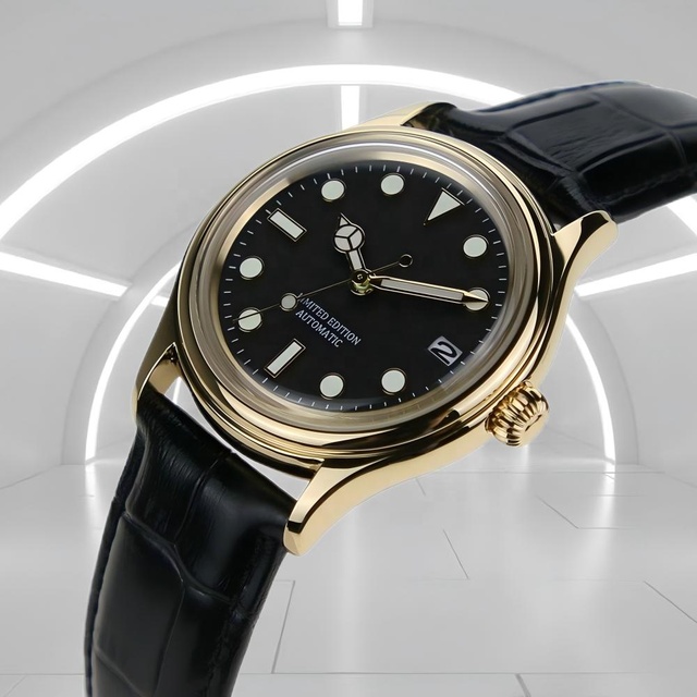 High Quality NH35 Automatic Movement Women's Watch 38mm 316L Stainless Steel Case Top Hat Glass Analog Display Customized Logo