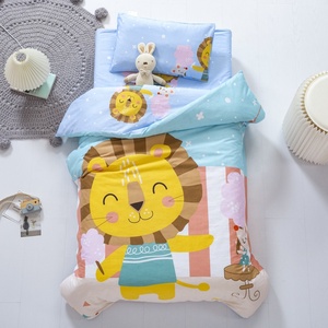 Juego de <span class=keywords><strong>cuna</strong></span> de bebé de algodón con estampado de pato bonito personalizado, ropa de cama, juego de edredón - Product Image 2