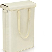Panier à linge en coton et lin à espace étroit, pliable, pour vêtements sales, bac de rangement portable pour bureau, chambre à coucher