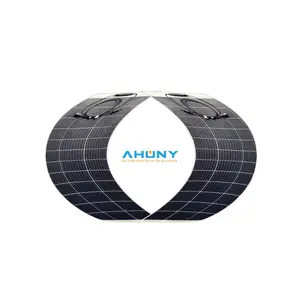 Panel solar flexible de 100W, placa semiflexible de calidad a prueba de agua, para campers y barcos