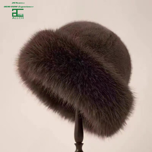 Allch Women's <strong>Fluffy</strong> Plush Faux Fur Bucket <strong>Hat</strong> <strong>Winter</strong> Warm Ear-Protection Fisherman's Cap Wholesale for Casual Scene - Product Image 1
