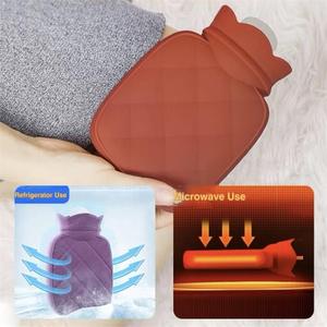 Réfrigérateur à micro-ondes en Silicone raffiné, longue poche d'eau froide et chaude avec couvercle, bouteille d'eau chaude avec couvercle - Product Image 2