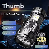Nouvelle lampe de poche de Camping LED AA ABS transfrontalière IP65 étanche 200-300m Distance de faisceau Rechargeable USB Portable multi-fonction