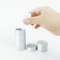 Flacon en aluminium argenté rechargeable de 25 ml pour déodorant, cire capillaire, sérum de soin et parfum – Personnalisable et remplaçable