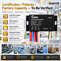 Contrôleur de charge solaire PWM plat 3212 3.2V 20W 15A de haute qualité Sukite pour projet d'ingénierie solaire