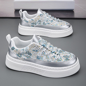 Scarpe Casual Estive di Lusso Leggero con Diamanti, Traspiranti, alla Moda, Basse, con Suola Morbida, Sportive da Uomo, Versatili, Tipo Skateboard - Product Image 2