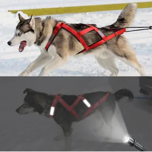 Dogs Husky Weight Sled Pulling Snow Ground Training X Back Adjustable Vest Harness For Exercise