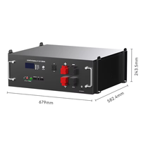 Baterai LiFePO4 Longkun Rakit 51.2V 100Ah 200Ah 5.12kWh 10.24kWh Penyimpanan Energi Rumah ESS dengan Smart BMS
