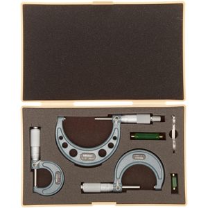 Mitutoyo Outside Micrometer Set 0-3 In 0.0001 In Graduation Machining Use - Product Image 2