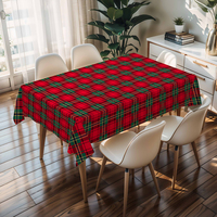 Nappe de Noël bleue RNPT pour table carrée de 8 pieds avec support en PU, résistante à l'huile et aux rayures, épaisseur 0,5 mm, pour pique-nique