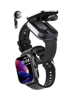Montre connectée D 8 PRO avec écouteurs TWS 2-en-1, appels Bluetooth, NFC, surveillance de la fréquence cardiaque et de la pression artérielle, lecture de musique