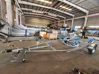 Remorque pour bateau à essieu simple, galvanisée à chaud, longueur 5,6 m, essieu à torsion, livraison directe d'usine