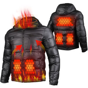 Chaqueta inteligente para hombre, abrigo modesto con cremallera hacia abajo, chaqueta calentada con burbujas a prueba de agua, invierno frío - Product Image 2