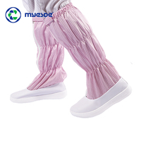 Chaussures de sécurité antistatiques réutilisables pour salle blanche Bottes de travail Chaussons ESD lavables pour laboratoire Sécurité réutilisable pour salle blanche