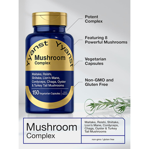 Cápsulas de Complejo de Hongos Vegetarianos Maitake, Reishi, Shiitake y Melena de León, de Marca Privada y Empaque Personalizado, para Uso Adulto - Inmunidad - Product Image 6