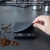 Timbangan Kopi Dapur Elektrik Akurat Tinggi 3kg Isi Ulang dengan Tutup, Layar LED Tersembunyi & Fungsi Pengatur Waktu - Laris Terjual