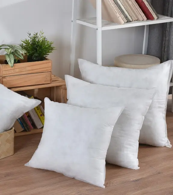 Hypoallergenic PP Cotton Throw Pillow Inserts Square Form Sham Stuffer Bed Pillows